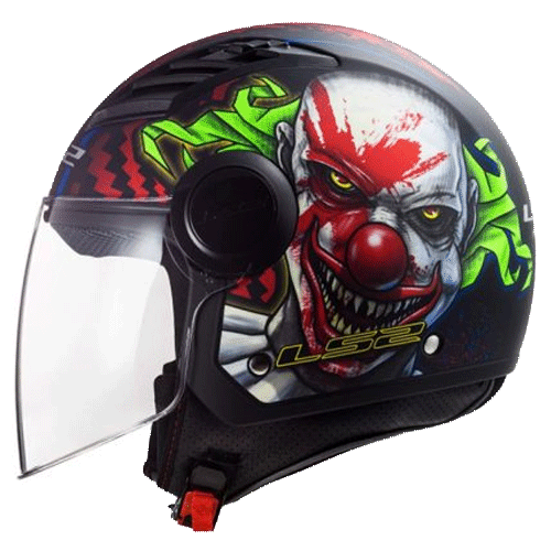 CASCO LS2 562 AIRFLOW HAPPY DREAM NEGRO MATE ROJO