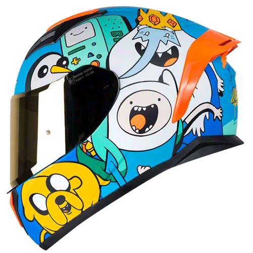 CASCO SHAFT 582SP ADVENTURE TIME AZUL AMARILLO MATE