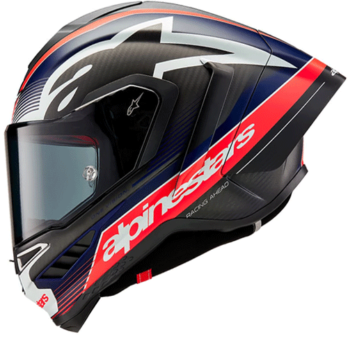 CASCO ALPINESTAR SUPER TECH R10 NEGRO ROJO AZUL