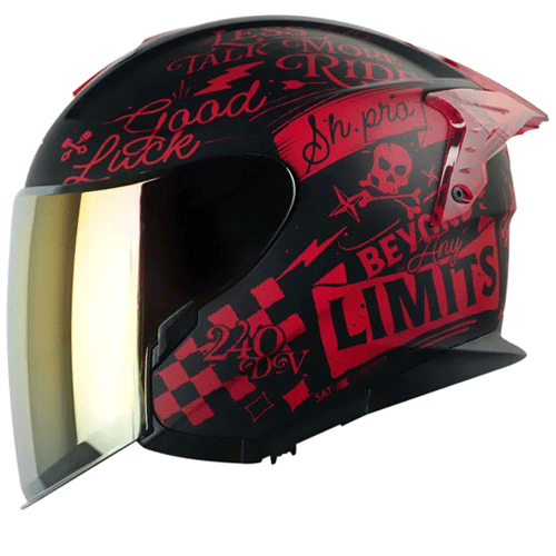 CASCO SHAFT PRO 240DV RETRUM NEGRO ROJO