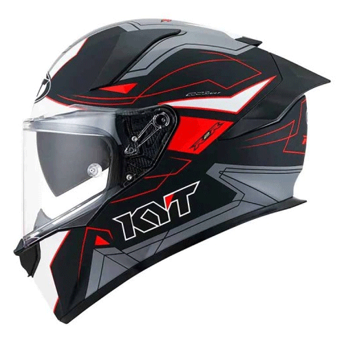 CASCO KYT R2R LED MATT NEGRO MATE GRIS