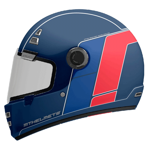 CASCO MT JARAMA RIDE ROUTE AZUL MATE ROJO