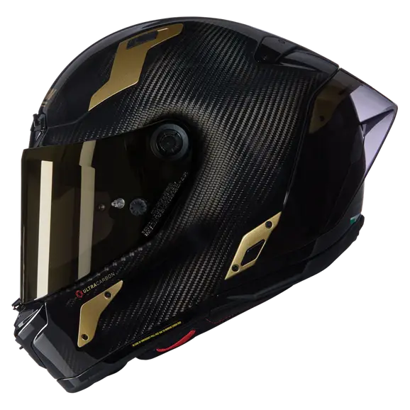 CASCO NOLAN 804RS ULTRA CARB AUREO 330 SOLID NEGRO DORADO BRILLANTE