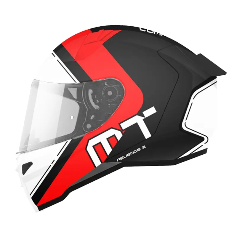 CASCO MT REVENGE 2S COMMIT ROJO BRILLANTE NEGRO