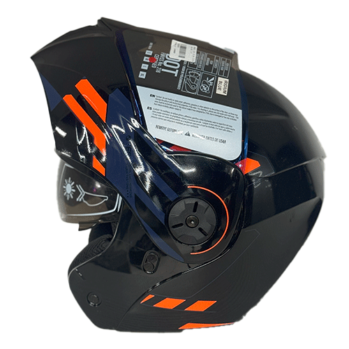 CASCO ICH 3110 CICU NEGRO BRILLANTE AZUL