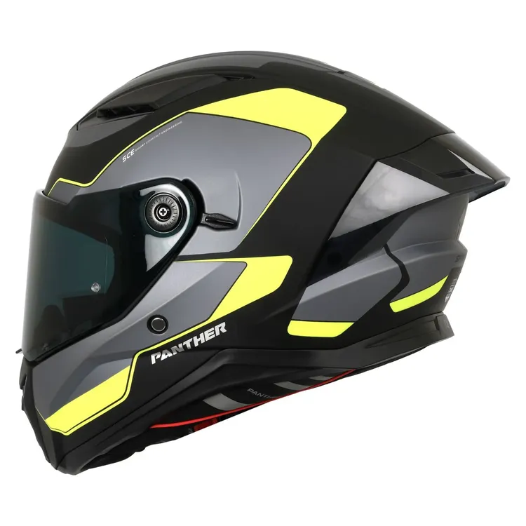 CASCO SPARTAN PANTHER SV GALE NEGRO MATE GRIS AMARILLO