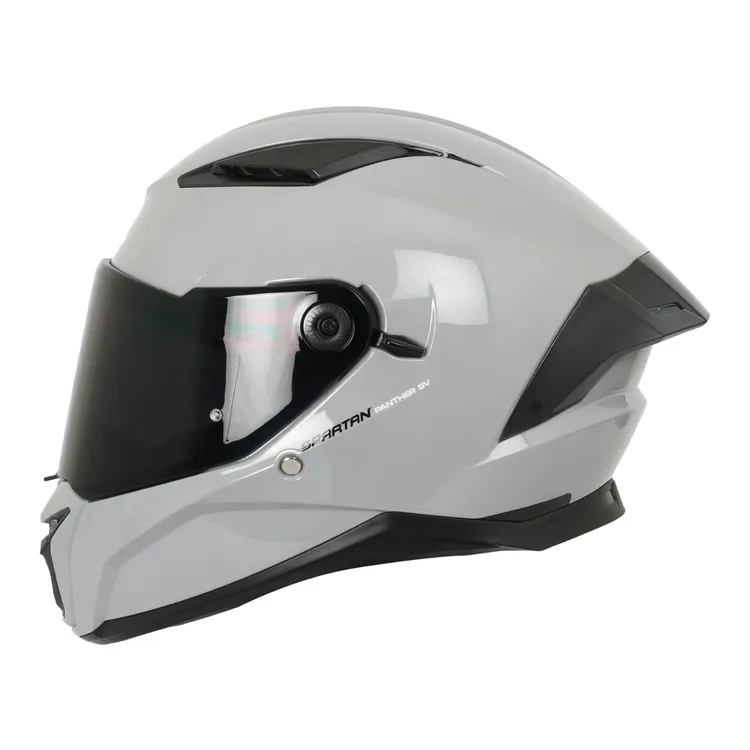 CASCO SPARTAN PANTHER SV SOLID GRIS BRILLANTE