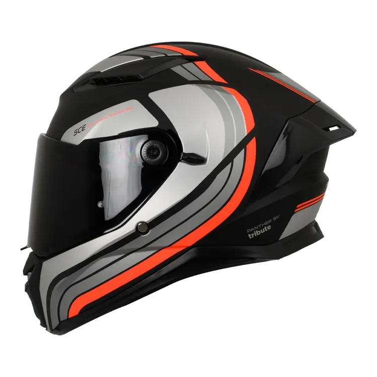 CASCO SPARTAN PANTHER SV TRIBT NEGRO MATE ROJO