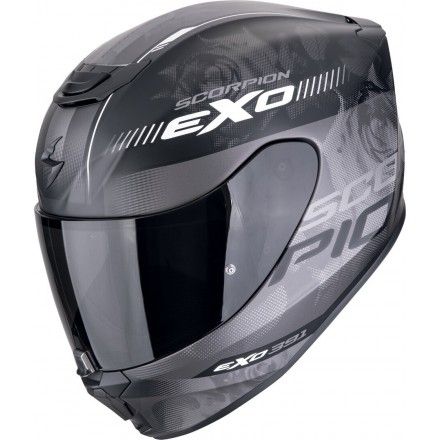 CASCO SCORPION EXO-391 AVA NEGRO SILVER
