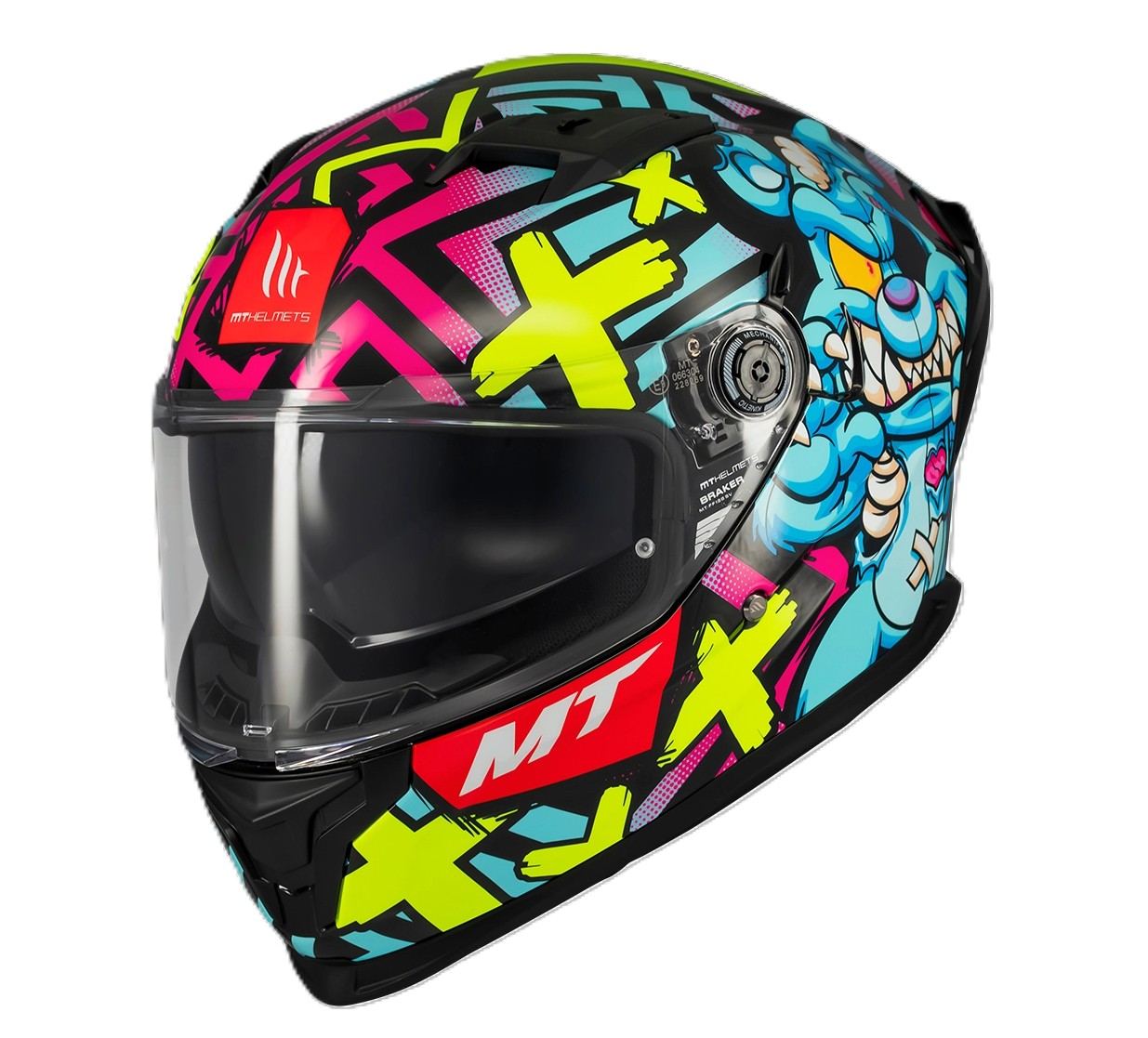 CASCO MT BRAKER SV CRAZY TEDDY AZUL BRILLANTE