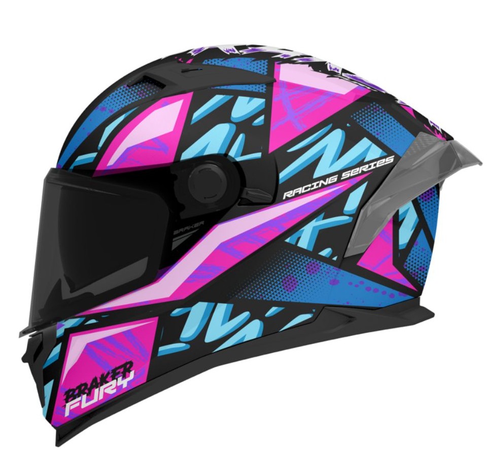 CASCO MT BRAKER SV FURY AZUL ROSADO BRILLANTE