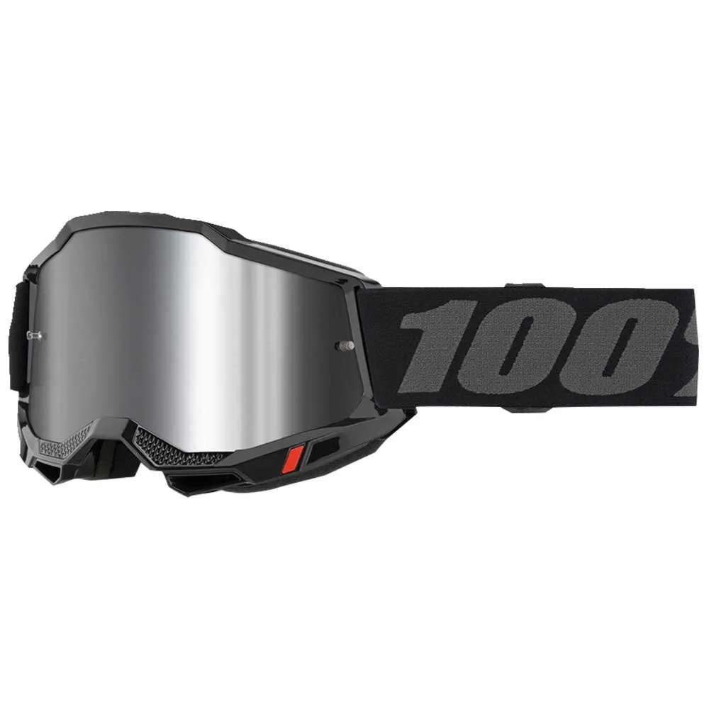 GOGGLES 100% ACURRI 2 NEGRO VISOR SILVER