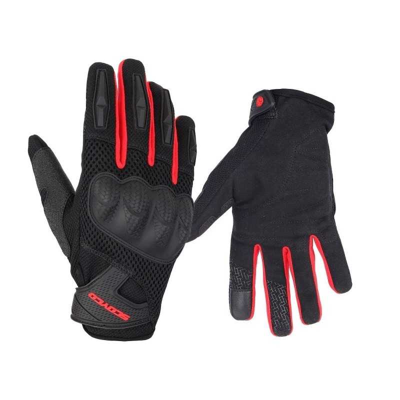 GUANTES SCOYCO MC58-2 NEGRO ROJO