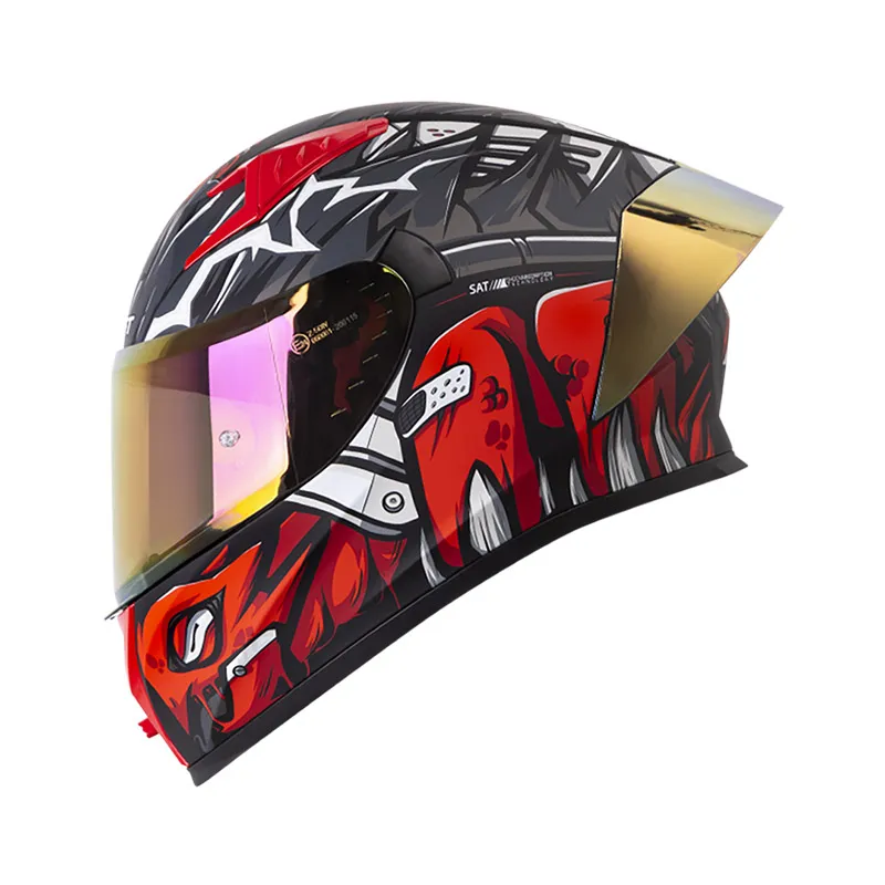 CASCO SHAFT 526SP ARMORED GRIS OSCURO ROJO