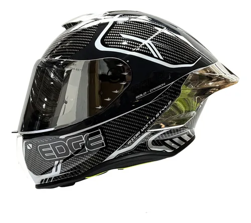CASCO EDGE DC SHANGHAI GOLDEX NEGRO PLATEADO BRILLANTE