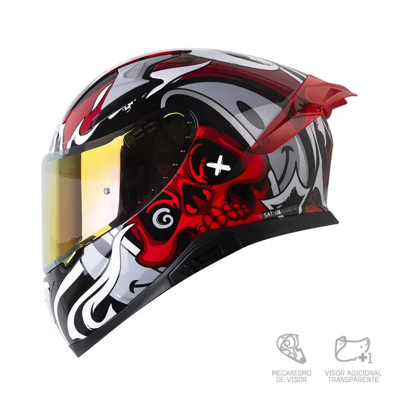 CASCO SHAFT PRO 612DV INSIDE SOUL ROJO GRIS BRILLANTE