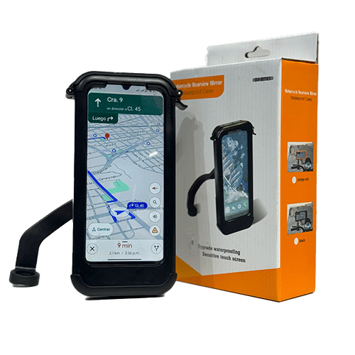 SOPORTE PARA CELULAR ESPEJO NARANJA