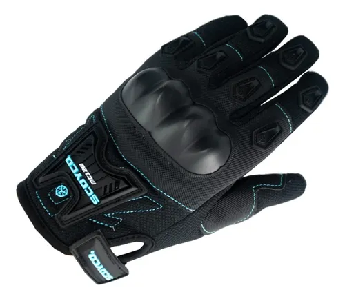 GUANTES SCOYCO MC12W DAMA NEGRO AZUL AGUA MARINA