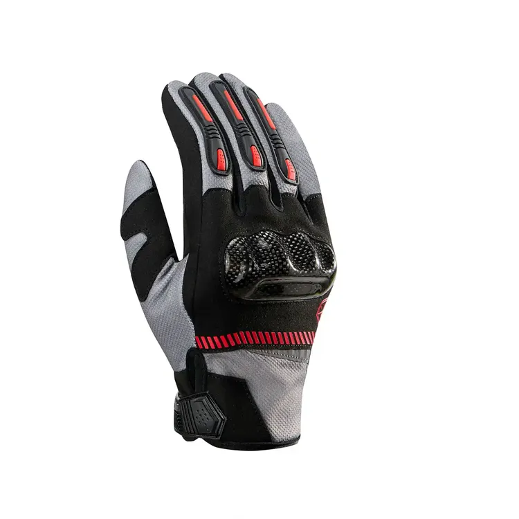 GUANTES SCOYCO MC203 NEGRO GRIS ROJO