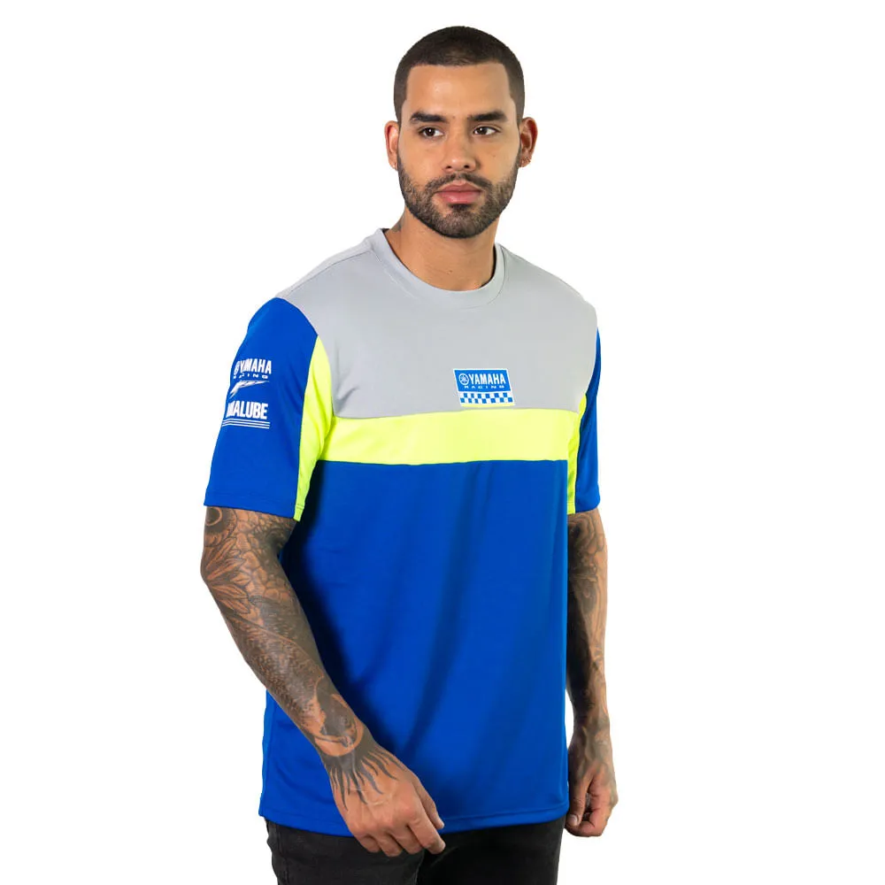 CAMISETA YAMAHA RACING CABALLERO AZUL GRIS