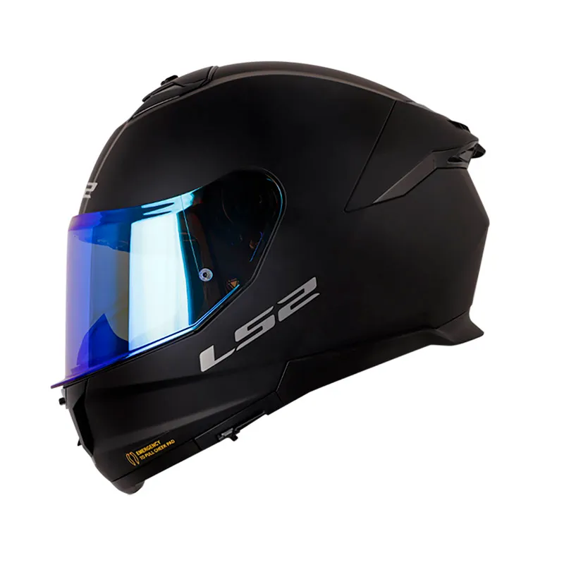 CASCO LS2 FF808 STREAM I SOLID NEGRO MATE VISOR IRRIDIUM