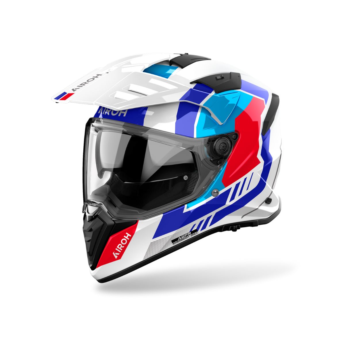 CASCO AIROH DUAL BANDIT HORN BLANCO BRILLANTE