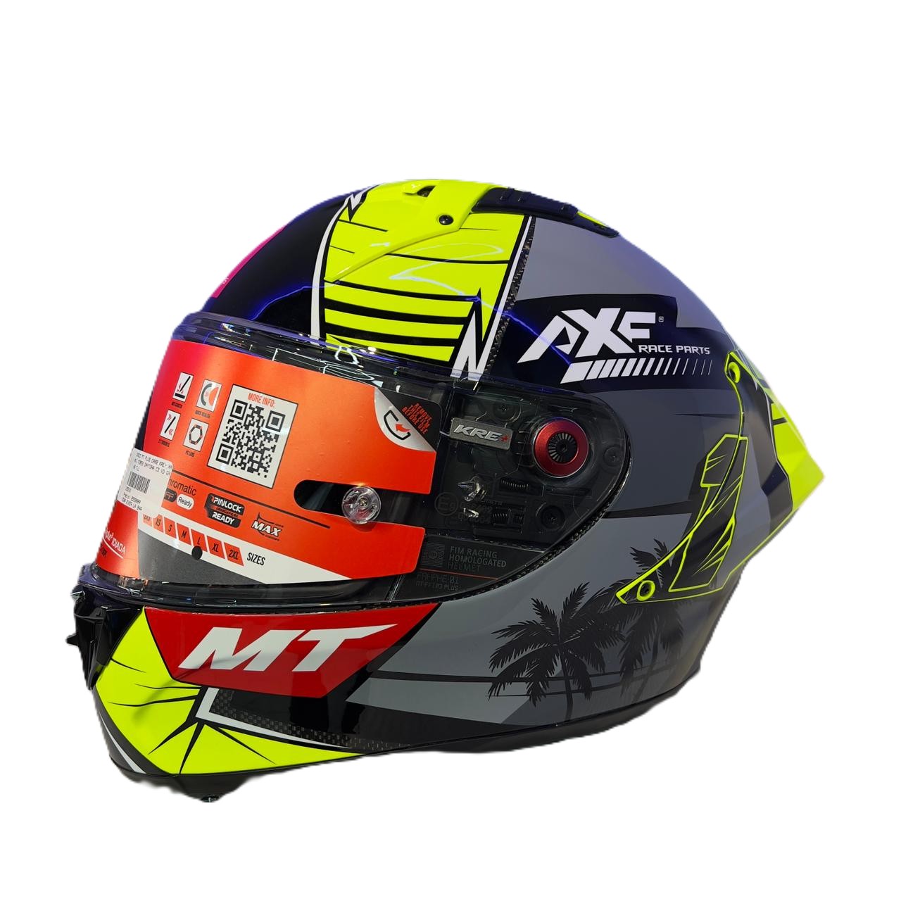 CASCO MT PLUS CARB KRE+ S XAVI FORES DAYTONA C3 VERDE GRIS NEGRO BRILLANTE