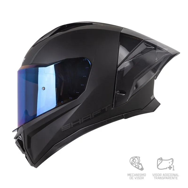CASCO SHAFT 596SP SOLID NEGRO GRIS OSCURO MATE