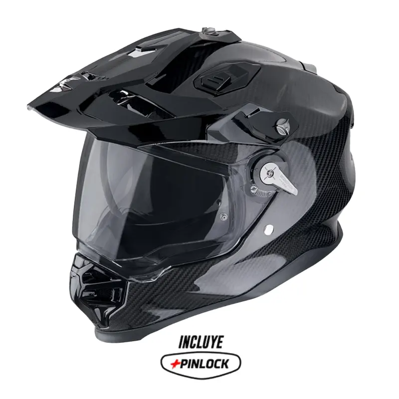 CASCO SCORPION ADF-9000 CARBON AIR NEGRO BRILLANTE