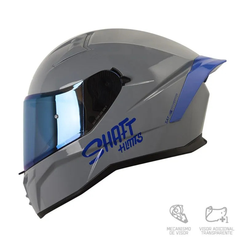 CASCO SHAFT 504DV SOLID GRIS AZUL BRILLANTE