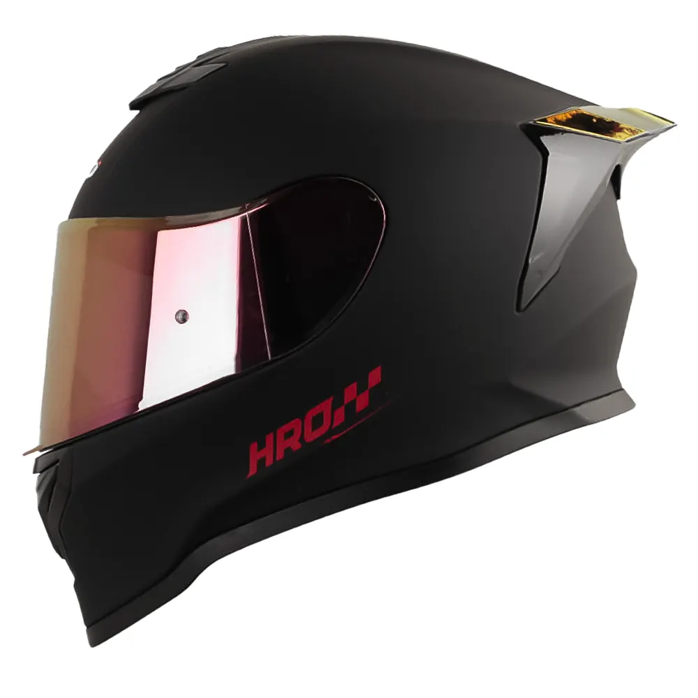 CASCO HRO 506SP SOLID NEGRO ROJO MATE
