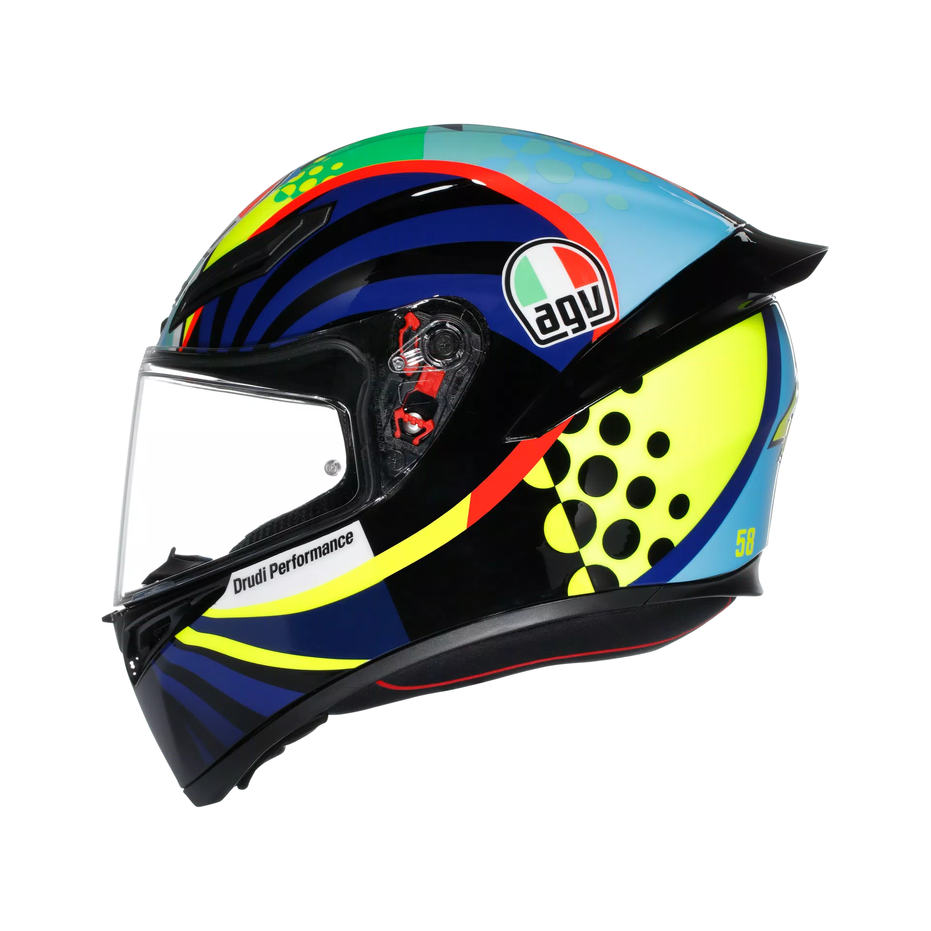 CASCO AGV K1-S ROSSI WINTER TEST 2020 BRILLANTE