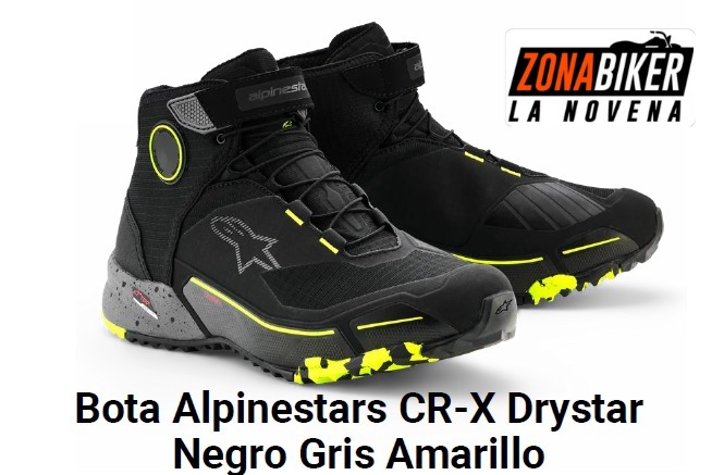 BOTA ALPINESTAR DS CR-X NEGRO GRIS AMARILLO