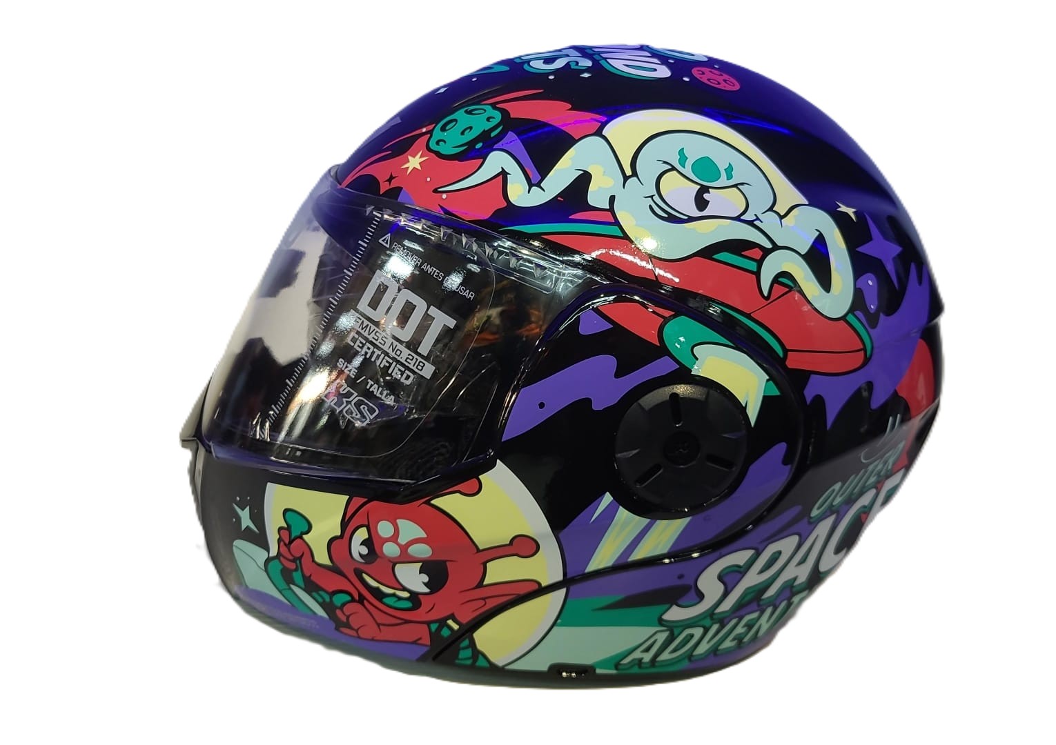 CASCO ICH 3110S ASTRO FIGH NEGRO BRILLO ROJO