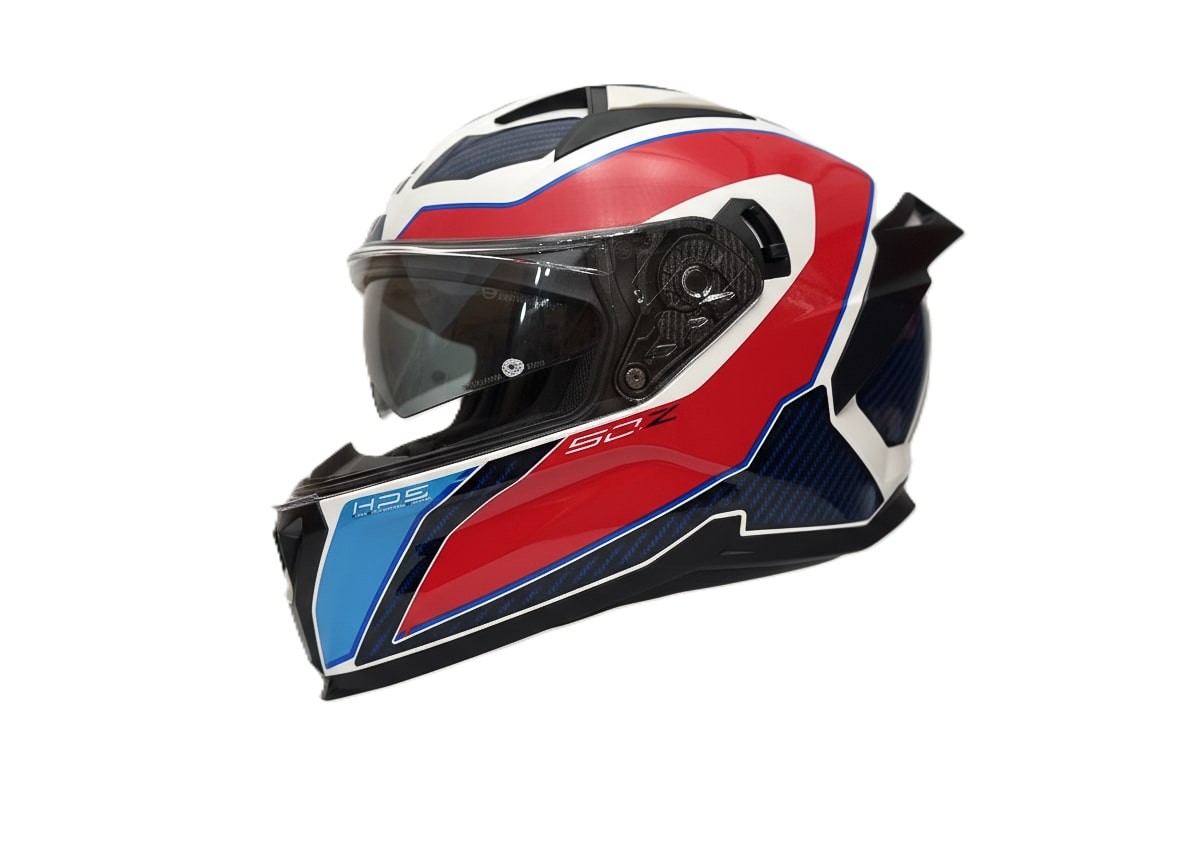 CASCO GIVI H50Z BLANCO ROJO AZUL BRILLANTE