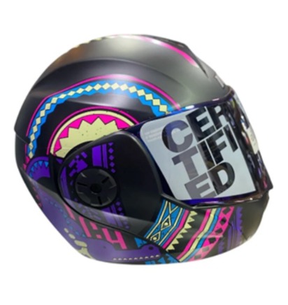 CASCO ICH 3110 VUELTIAO NEGRO MATE FUCSIA