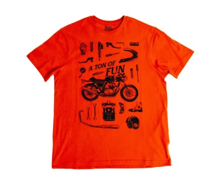 CAMISETA ROYAL ENFIELD CONTINENTAL NARANJA