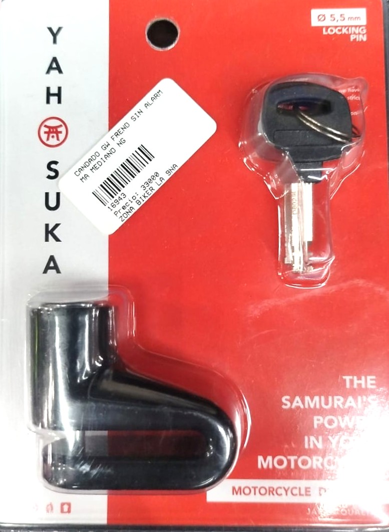CANDADO GW FRENO SIN ALARMA MEDIANO NEGRO