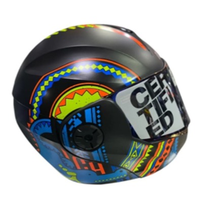 CASCO ICH 3110 VUELTIAO NEGRO MATE NARANJA