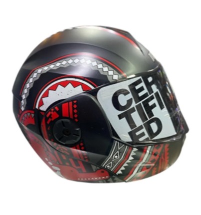 CASCO ICH 3110 VUELTIAO NEGRO MATE ROJO