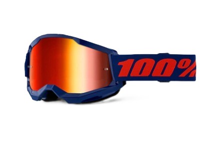 GOGGLES 100% STRATA 2 NAVY AZUL ROJO