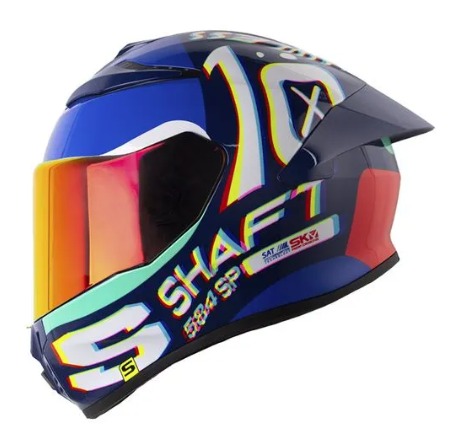 CASCO SHAFT 584SP RGB AZUL OSCURO ROJO