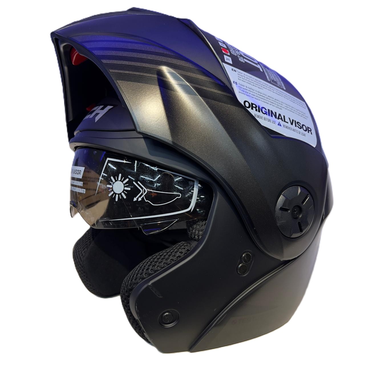 CASCO ICH 3110 XMAL NEGRO GRIS OSCURO MATE
