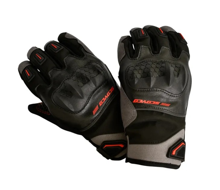 GUANTES SCOYCO MC192 WP NEGRO ROJO