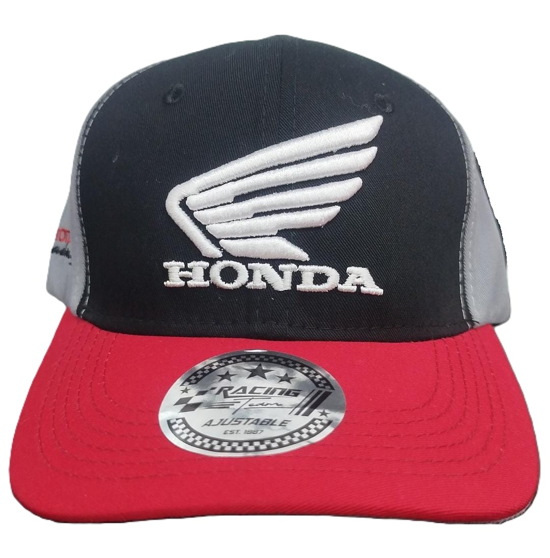 GORRA 3A HONDA NEGRO GRIS ROJO