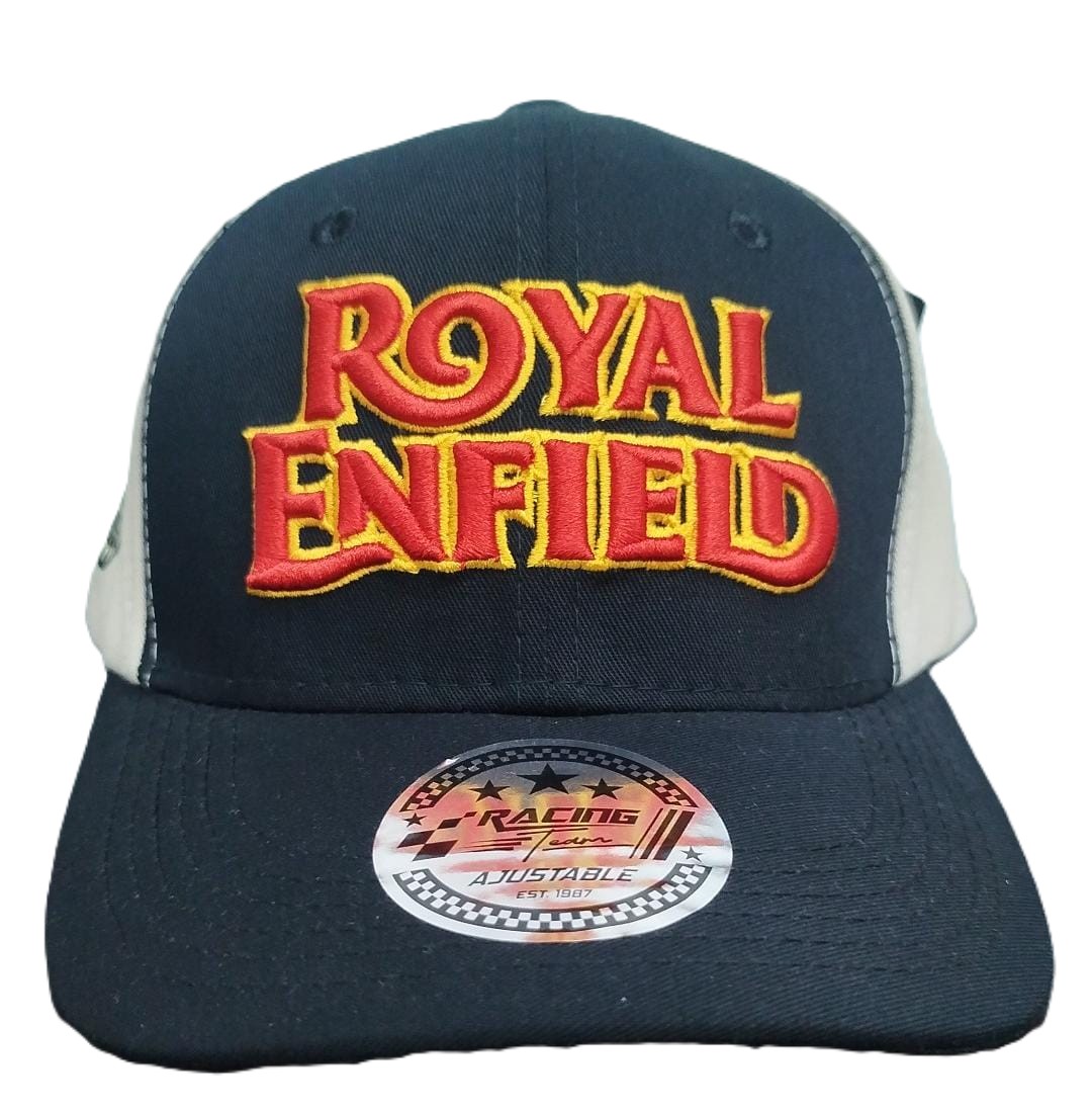 GORRA 3A ROYAL ENFIELD NEGRO BEIGE
