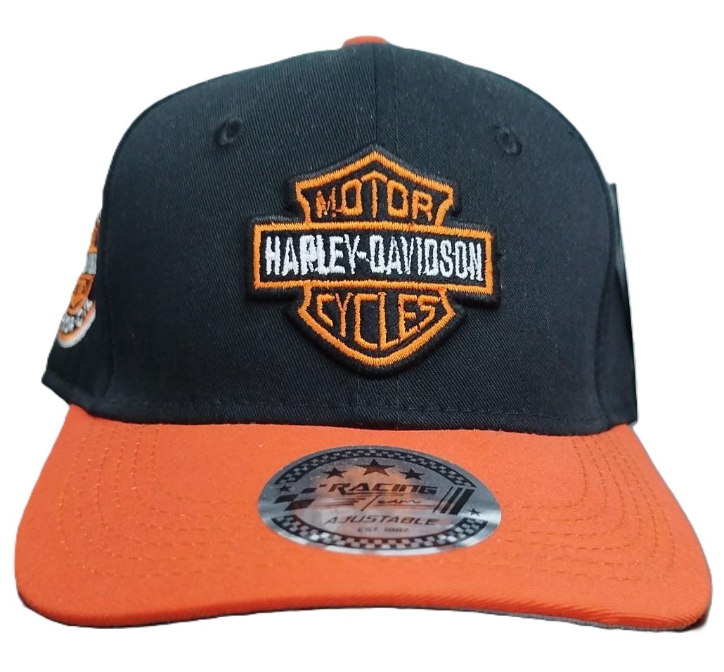 GORRA 3A HARLEY DAVIDSON NEGRO NARANJA