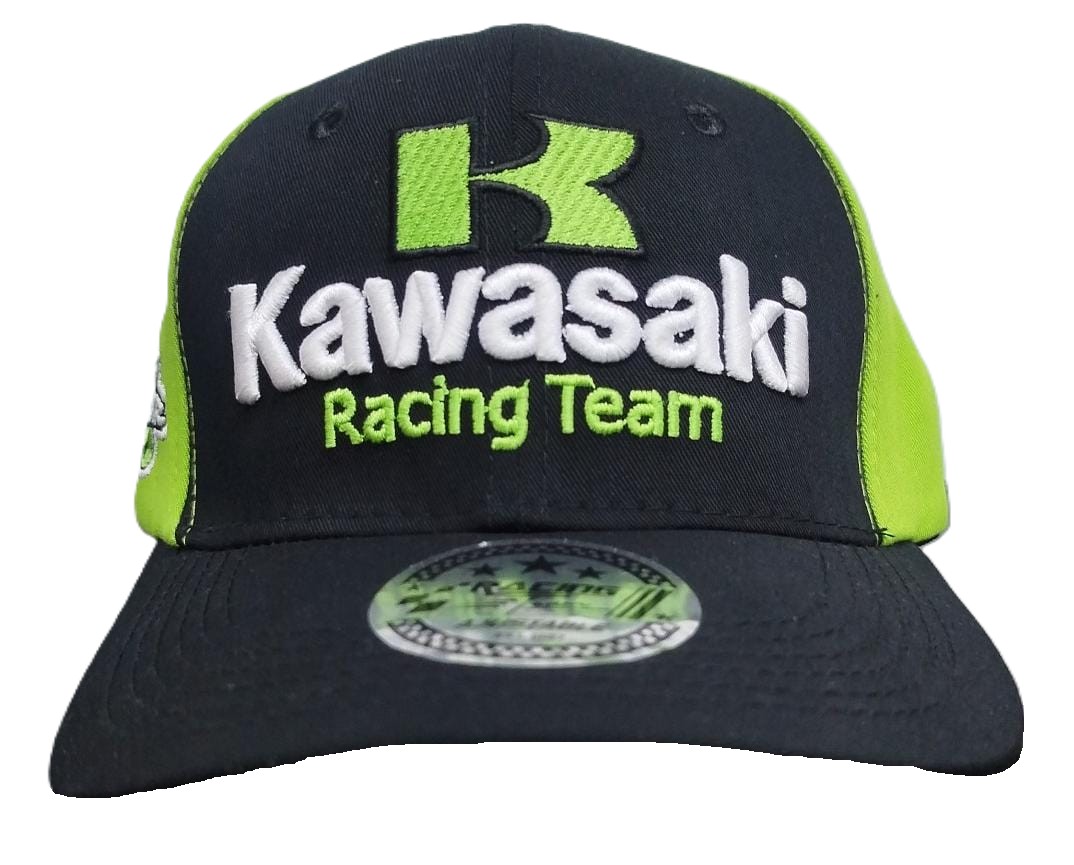 GORRA 3A KAWASAKI RACING NEGRO VERDE NEON