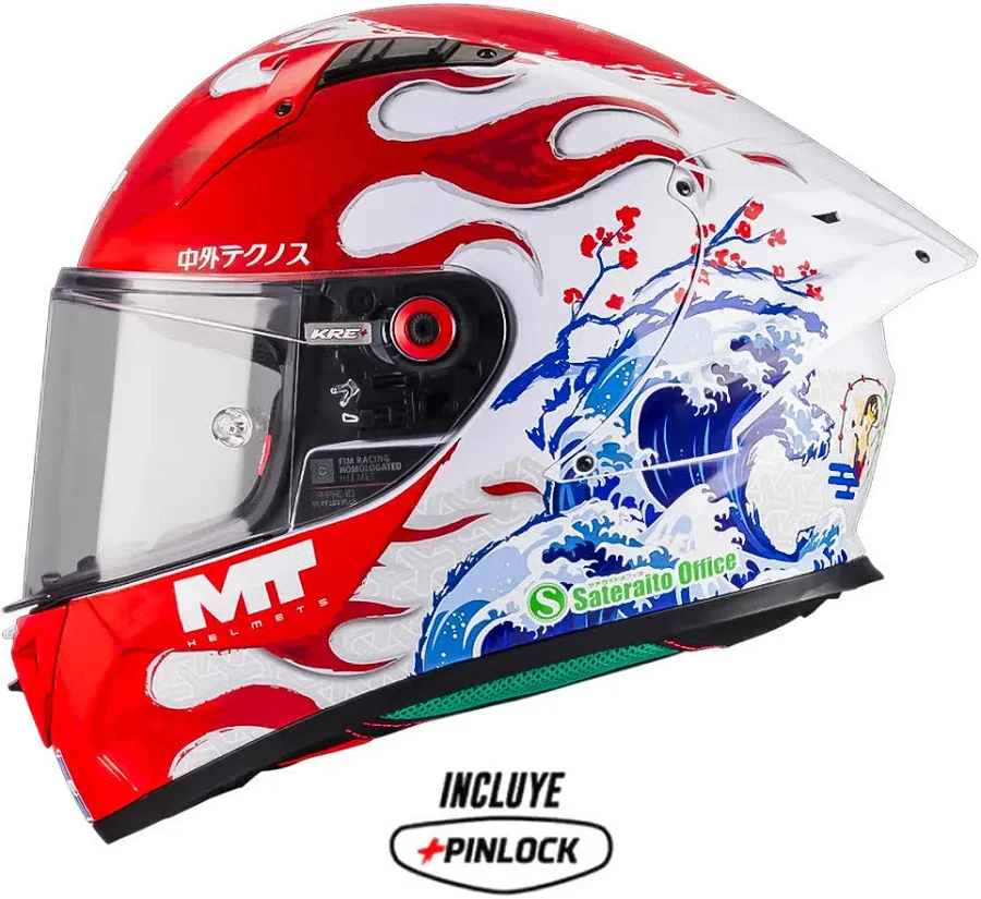CASCO MT PLUS KRE+ S YAMANAKA 2025 A5 BLANCO ROJO AZUL