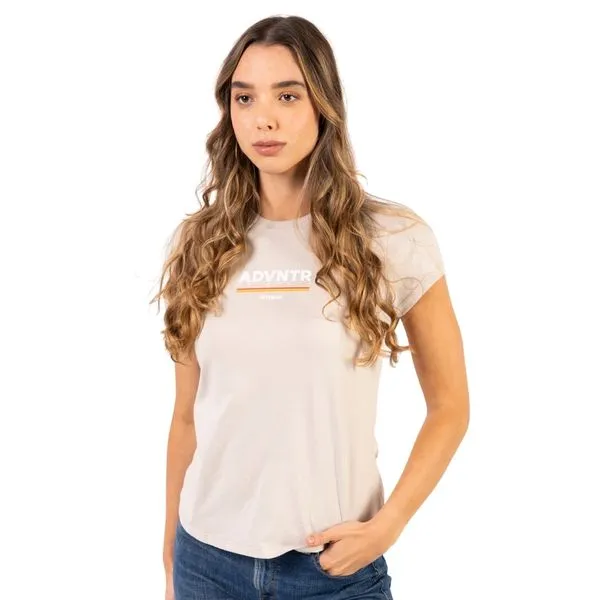 CAMISETA YAMAHA ADVNTR BEIGE FEMENINA
